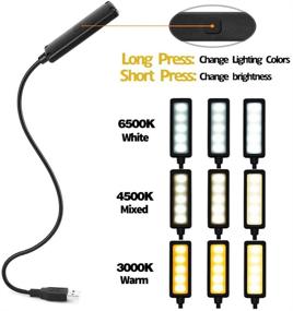 img 3 attached to 🔆 Versatile BUBOSPER USB Reading Light: Adjustable 3 Color x 3 Brightness USB Light for Laptop Flexibility