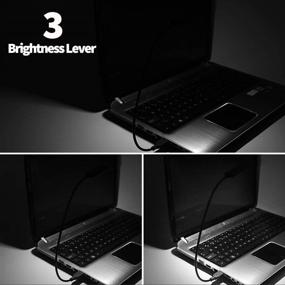 img 1 attached to 🔆 Versatile BUBOSPER USB Reading Light: Adjustable 3 Color x 3 Brightness USB Light for Laptop Flexibility