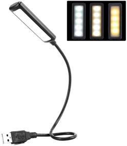 img 4 attached to 🔆 Универсальная USB-читающая лампа BUBOSPER: регулируемый 3 цвета х 3 яркости USB-лампа для гибкости ноутбука