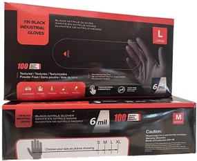 img 3 attached to 💰 6Mil Nitrile Gloves: Latex-Free, Powder-Free, Black. Great Value for Money!