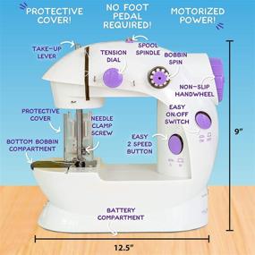 img 2 attached to 🧵 Horizon Group USA - Made By Me: Sewing Machine for Kids with Needle Threader, Measuring Tape, 3 Spools of Thread, Illustrated Instructions & More - Multi