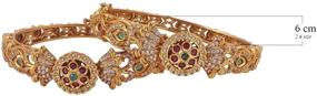 img 1 attached to Tarinika Sarang Gold Plated Indian Bracelet Girls' Jewelry