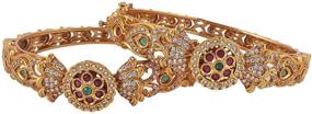 img 4 attached to Tarinika Sarang Gold Plated Indian Bracelet Girls' Jewelry