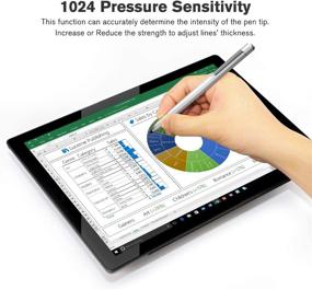 img 3 attached to ✒️ High-Quality Stylus Pen Compatible with Multiple HP Laptop Models - Envy x360, Pavilion x360, Spectre x360, Spectre x2 (Silver)