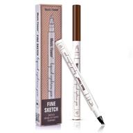 long-lasting waterproof brow gel and tint dye cream with four tips - smudge-proof tattoo eyebrow pen for all day eye makeup (2#brown) logo