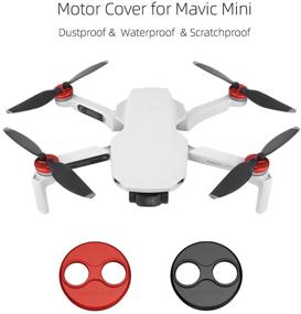 img 3 attached to 🔴 Tineer Aluminum Motor Cover Cap 4 Pieces for DJI Mavic Mini Drone Accessory - Dustproof, Waterproof, Scratchproof Cover Protective Case Mounts (Red)