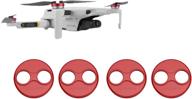 🔴 tineer aluminum motor cover cap 4 pieces for dji mavic mini drone accessory - dustproof, waterproof, scratchproof cover protective case mounts (red) logo