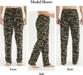 img 2 attached to 👖 Pajama Fleece Bottoms with Pockets: Top-Notch Sleepwear for Men