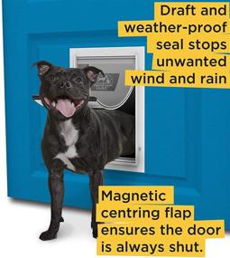 img 3 attached to 🐾 Hakuna Pets Premium Aluminum Pet Door with Locking Panel for Screens, Doors & Walls up to 2.76" Thickness