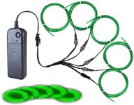 🎃 1 pack green el wire: neon rope lights for halloween & christmas party decoration логотип