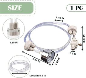 img 3 attached to 🌿 Улучшенный набор системы генератора DIY CO2: манометр, воздушный клапан и CO2 диффузор для оптимального роста водных растений в аквариумах