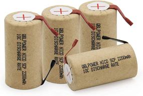 img 3 attached to QBLPOWER Суб С 2200mAh NiCd 1.2V аккумулятор для перезаряжаемого электроинструмента с разрядом на 10C и лапками (набор из 4 штук)