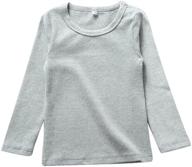 comfortable and stylish: kisbini unisex girls long sleeve cotton t-shirt top tees logo