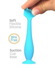 img 3 attached to 👶 Baby Bum Brush - Innovative Diaper Rash Cream Applicator, Gentle & Bendable Silicone, Distinctive Gift, [Blue]