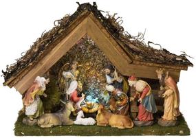 img 3 attached to 🌟 Enhance Your Christmas Decor with Kurt Adler's Musical LED Nativity Set! Complete with Figures and Stable for a Perfect Holiday ambiance.