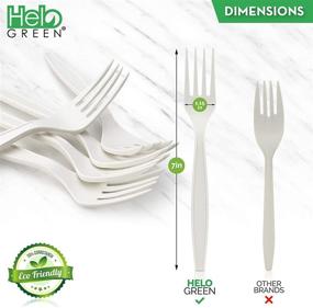 img 1 attached to HeloGreen Eco Friendly Cornstarch Disposable Forks