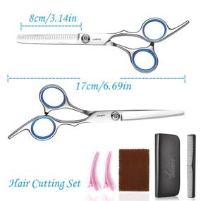 img 3 attached to 💇 Superior Hair Cutting Scissors Set: Top-notch, Stainless Steel Haircut Shears for Salon Professionals, Barbers, and Hairdressers