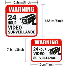 img 3 attached to 🔒 Surveillance Business Stickers with Strong Adhesive for Tatuo Brand