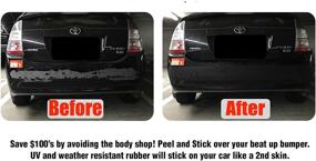 img 2 attached to 🚘 BumperX 6" Width: Ultimate Bumper Protector & Guard for Rear car Bumper Repair. Effortless Peel & Stick Rubber Bumper Band Aid