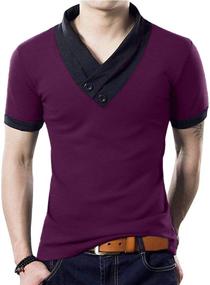 img 4 attached to YTD Cotton Casual V Neck T Shirts: Stylish Comfort for Everyday Wear