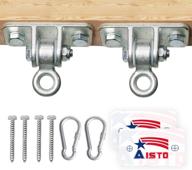 aisto 1000 lb capacity stainless steel heavy duty swing hangers for wooden sets - 2 packs of swing hardware for porch, playground, yoga, heavy bag logo