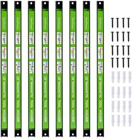 img 4 attached to 🛠️ 18 Inch Magnetic Tool Holder - Pack of 8 - Heavy Duty Magnet Tool Bar Strip Rack - Wall Mount