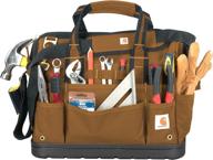 🛠️ carhartt legacy 16-inch tool bag with molded base in carhartt brown logo