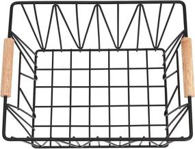 img 2 attached to 🧺 Set of 3 Black Wire Storage Baskets by Amazon Basics