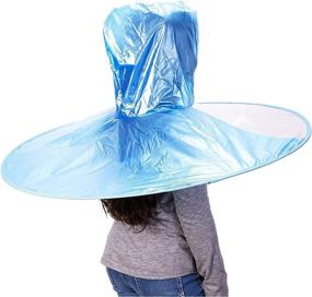 img 1 attached to 🌂 Революционная складная зонтичная кепка Juvale UFO: максимальная защита от дождя в пути!