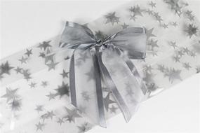 img 2 attached to 🌟 10 Silver Stars Cellophane Treat Bags with Organza Bow - Perfect for Christmas & Hanukkah Holidays