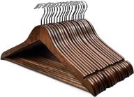 👕 cozymood hangers: premium walnut wooden hangers 20 pack for clothes & suits logo