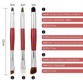 img 1 attached to 🧳 Travel-friendly Mini Makeup Brushes Set with Case - 5PCS Cosmetic Brushes Kit (Natural & Synthetic Hair) - Includes Foundation, Contouring, Blending, Blush, and Eyeshadow Brushes (Compact Size)