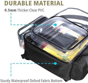 img 2 attached to Versatile Clear Backpack: F-color Heavy Duty PVC Transparent Bag for Stadiums and Schools