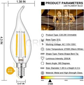 img 2 attached to CRLight Dimmable Candelabra Chandelier: An Energy-efficient Equivalent for a dazzling ambiance