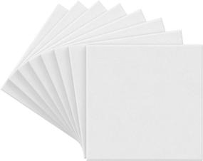 img 1 attached to 🎨 Arteza Stretched Canvas: Pack of 8 Square Blank Canvases, 10 x 10 Inches, 100% Cotton- ideal for Acrylic Pouring and Oil Painting