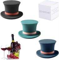 🍾 sunnyac wine stoppers - funny, reusable silicone bottle caps for christmas holiday - decorative wine sealer preserver set, pack of 3 (multicolored) логотип