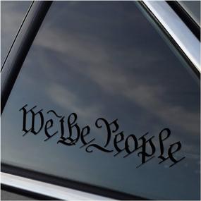 img 1 attached to 🚘 We The People Window Vinyl Decal - Enhance Your Ride with Matte Black Finish