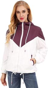 img 1 attached to 🧥 Stylish Uniboutique Women's Waterproof Rain Jacket: Lightweight, Hooded, with Pockets - Ideal for Outdoor Activities!