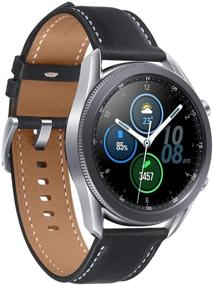 img 1 attached to 📱 Samsung Galaxy Watch 3 Stainless Steel 45mm SpO2 Oxygen Sleep GPS Sports Fitness Smartwatch IP68 Water Resistant International Model Fast Charge Cube Bundle Silver - No S Pay SM-R840