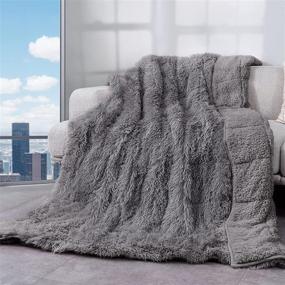 img 4 attached to Cottonblue Reversible Sherpa Weighted Blanket