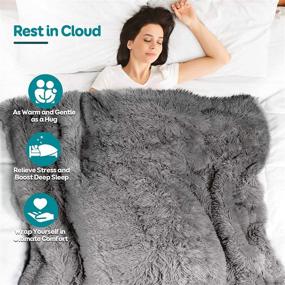 img 1 attached to Cottonblue Reversible Sherpa Weighted Blanket