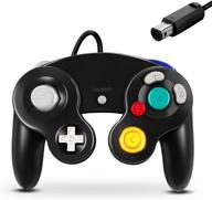 🎮 gamecube controller - classic wired controller for wii/gamecube (black) logo