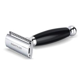 img 3 attached to 🪒 Men's Double Edge Safety Razor with 20 Premium Blades – EIGHTYLOO Classic Shaving Razor for Men, Compatible with all Double Edge Razor Blades (Black)