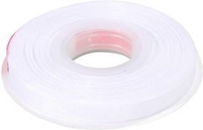 img 3 attached to Lkitty Fabric Chiffon Organza Ribbon - Premium Quality Shimmer Sheer Polyester Fiber – 3/8 inch x 50yd/Roll (Width:9mm) in White-029#