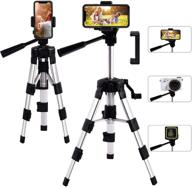 📸 papasbox aluminum alloy camera tripod with release plate mount for cameras, smartphones, and ring lights - 20 inches tripod stand for mobile phones and smartphones logo
