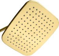 🚿 enhanced showermaxx elite series, rectangular 8.5 x 6.5 inch high pressure rainfall shower head, elevate your rainfall experience with polished brass/gold finish logo