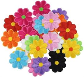 img 1 attached to 🧥 Lystaii 60pcs Iron On Patches - Cute Mini Heart, Flower, and Multi-Colored DIY Accessory - Sew-on Patches for Clothing, Jackets, Backpacks, Jeans, Hats, and Bags - Embroidered Applique Decoration