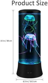 img 3 attached to 🌊 EDIER LED Fantasy Jellyfish Lava Lamp - Round Real Jellyfish Aquarium Lamp with 7 Color Settings - Mood Light Jellyfish Tank Decorations for Home Office - Great Gifts for Kids