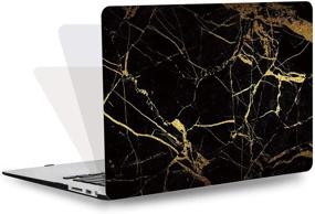 img 2 attached to 🖥️ One Micron Case: Black Gold Marble Pattern Hard Shell for MacBook 12 Inch with Retina Display (Model: A1534) – Including Keyboard Cover