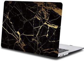 img 3 attached to 🖥️ One Micron Case: Black Gold Marble Pattern Hard Shell for MacBook 12 Inch with Retina Display (Model: A1534) – Including Keyboard Cover